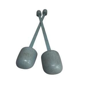 Vintage shoe trees stretchers flexible metal and painted wood PAIR